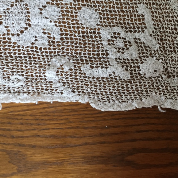 ANTIQUE FILET CROCHET TABLE LINEN 36"X40" - Picture 4 of 6